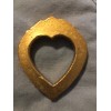 Unbranded Heart Shaped Dollhouse Miniature Empty Gold Picture Frame Measure