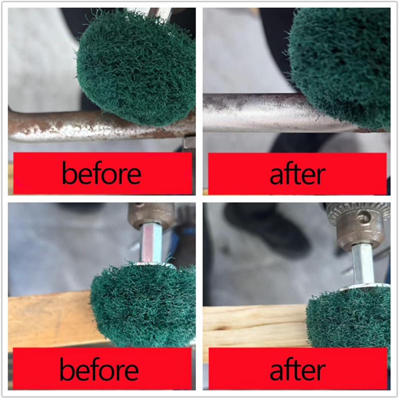 Scouring Pads Non Woven Abrasive Drill Cleaning Kit, 6 Pcs