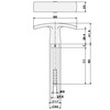 INTRA-TEC Garage Door Handle Aluminium F1 8 x 60 mm