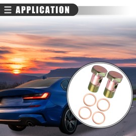 Motoforti Universal Banjo Bolt, Banjo Fitting Bolt, M22x1.5, Durable, Metal, Bronze Tone, 2pcs