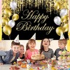 Lahviuu Gold Happy Birthday Banner 180 x 110 cm for