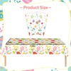 Easter Tablecloth,Easter Table Decorations,Easter Party Tablecloth,Colourful Egg Cartoon Table Cover,Disposable
