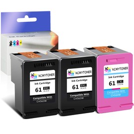 KCMYTONER 61XL Remanufactured Ink Cartridge Replacement for HP 61 XL Compatible with Envy 4500 5335 OfficeJet 2624 4634 DeskJet 1015 2050 Printer (2 Black, 1 Tri-Color)