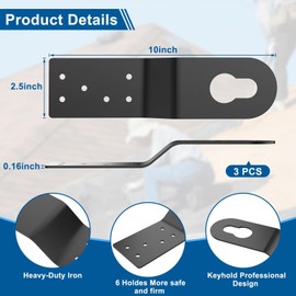 3-Pack Roof Safety Anchor,Ybenlld Permanent Roof Anchor For Fall Protection Connects To Wood Surfaces,Safety Harness,Safety Ropes for Fall Protection,and Other Roof Safety Kit