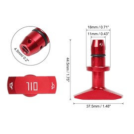 MACHSWON 5mm Car Oil Dipstick Pull Handle Aluminum Alloy for Mus-tang GT V8 GT500 1999-2011 for Fo-rd (Red)