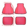 Universal JDM Bride Red Racing Fabric Floor Mats Interior Carpets