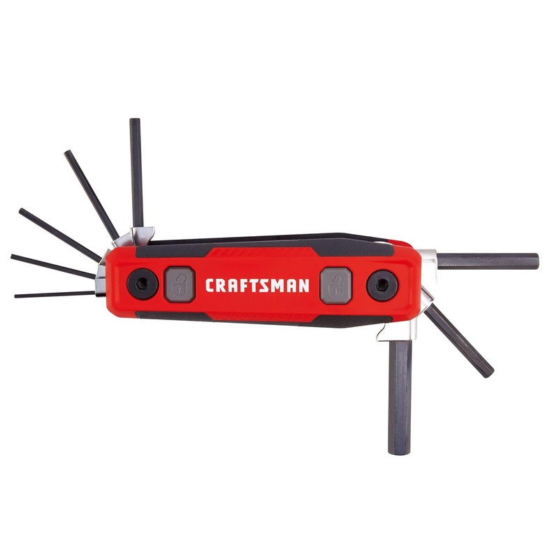 CRAFTSMAN Hex Key Set, MM, Folding Locking 8 Piece (CMHT26024)