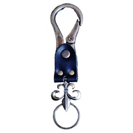 White Fang AZ154 Keychain, Carabiner, Keyring, Stylish, Charm, Dagger, Men's, Women's,, Black