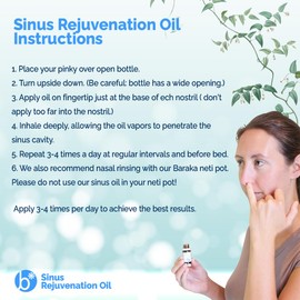 Baraka Sinus Rejuvenation Oil - A Powerful Blend of 6 Organic Essential Oils for Enhanced Breathing and Relaxation - Helps Rejuvenate Your Sinuses - Ideal for Daily Use - 4ml (2-Pack)