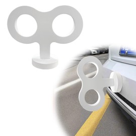 povtii Car Wind Up Key Sticker, 3D Clockwork Wind Up Key, Cute Sticker Wind Up Rolling Key for Car Back and Roof Decoration, Turn Key Clockwork Auto Exterior Sticker, Car Accessories (White)