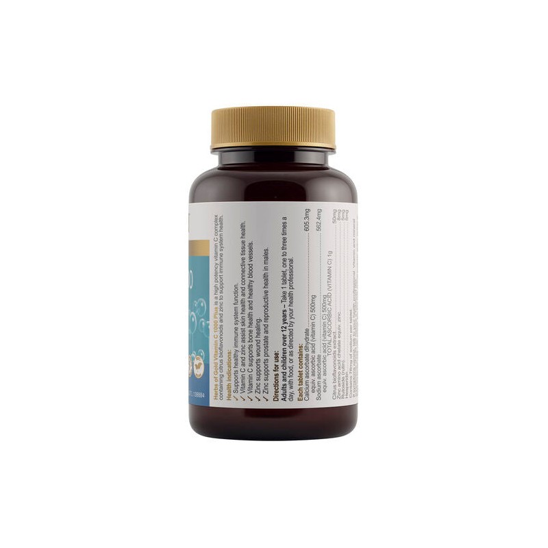 Herbs Of Gold Vitamin C 1000 Plus 60 Tablets
