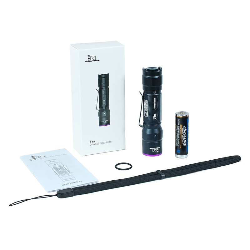 INNIGHTOOL E-H6 UV Flashlight 365nm led Black Light Professional Small