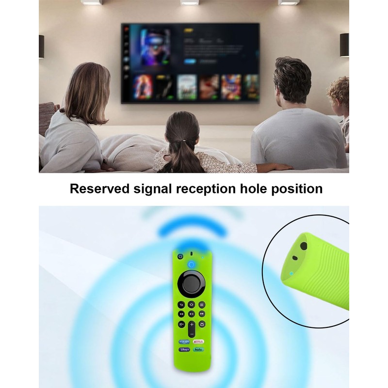 SEYUGOPTI 2-Pack Glowing Silicone Remote Cover for Fire TV Stick
