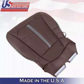 US Auto Seat Cover 2017 For Ford F150 Platinum Driver Bottom Perforated Leather Seat Cover Brown
