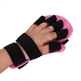 Child Finger Seperator Kids Hand Wrist Orthosis Splint Separate Children Finger Flex Spasm Extension Board Boy or Girl Polio Rehabilitation Exercise (Pink:1-4 Years Old) (Pink:1-4 Years Old)