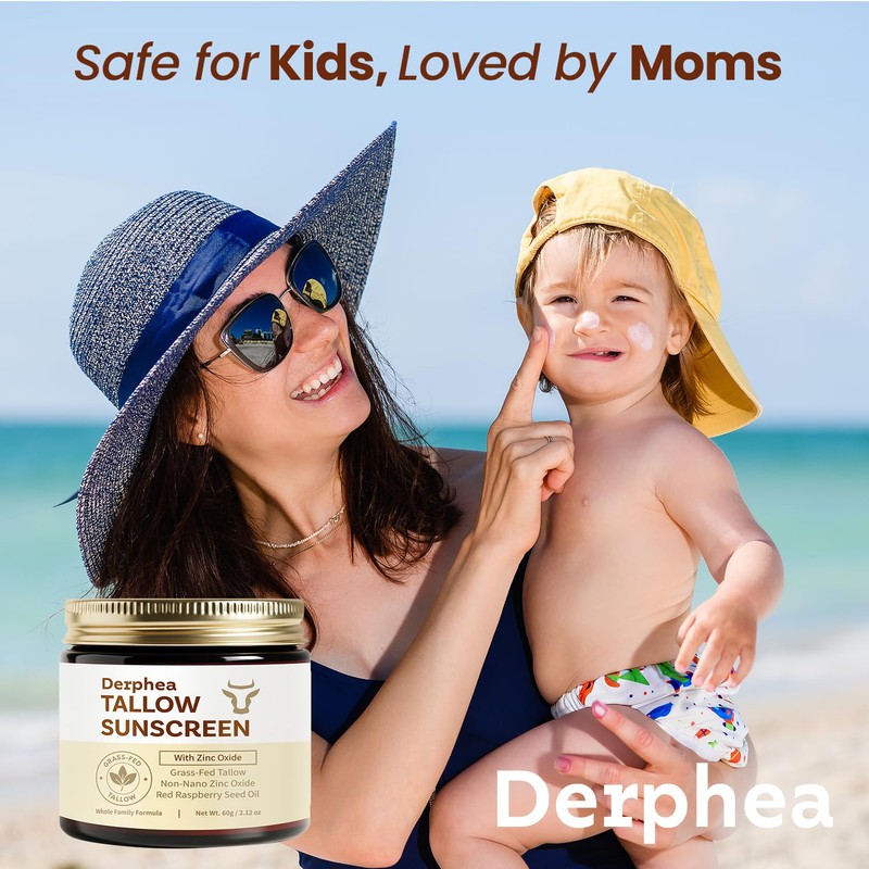 Natural Beef Tallow Sunscreen – SPF 50 Daily Sun Care