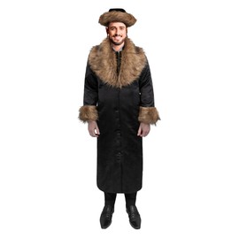 Dress Up America Rabbi Coat with Fur - Chief Rabbi Costume for Adults