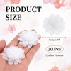 PATIKIL Chiffon Flowers, 20Pcs 2" Sewing Fabric Flower Appliques Embellishments