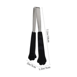 UPKOCH - Pinzas para parrilla de gato de 7.08 pulgadas, multifuncional, portátil, para barbacoa, ensaladas, servir utensilios de cocina antideslizantes