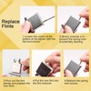 CooBigo Black Lighter Flints 500pcs & Lighter Wicks 20pcs,Ferrocerium Flint