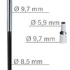 Fibreglass Tent Pole, Diameter 8.5 mm – 400 cm in