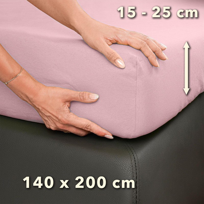 Studio Basic Fitted Sheet 140 x 200 cm, 100% Combed