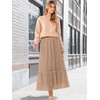 ANRABESS Maxi Skirts for Women Tulle Long Tiered Elastic High