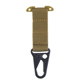 Tactical Gear Clip,Hanging Molle Webbing Belt Clip T-Mount Molle Clips Clash Hook for Outdoor Tactical Backpack Vest Key Holder Accessories (Khaki 1pack)