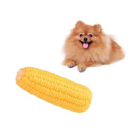 Sluswallow Pet Dog Puppy Latex Corn Shape Squeaky Bite-Resistant Interactive Play Chew Toy Pet Supplies Dog Toy Corn, Toys Aggressive Chewers for Small/Medium/Large