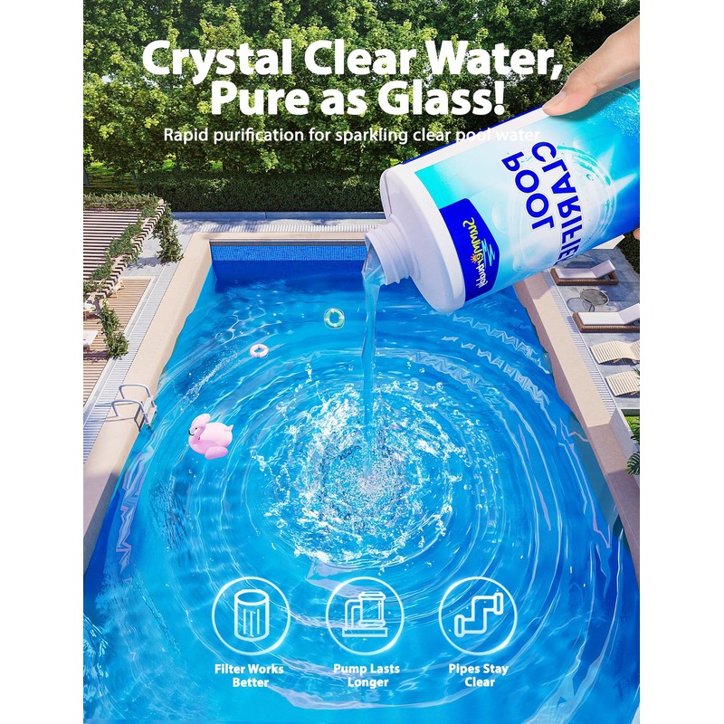 SUMMERBUDDY Pool Clarifier for Above Ground Pools and Inground Pool,