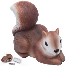 USEAMIE Spare Key Hider Squirrel Shape Garden Decoration Safe Holder for Outdoor Yard Large Size Design (4×5.2×3.4 inchs)