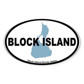 CafePress Block Island RI Oval Design. Oval Car Bumper Sticker