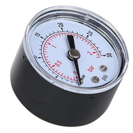 Axial Pressure Gauge, Pressure Gauge, Mechanical Pressure Gauge for Oil, Water, 1 8" Bspt Back Connection (0 30 Psi 0 2 Bar) (0-30 psi, 0-2 bar)
