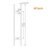 HONGYUN 48-Inch Long Square Door Pull Handle with Solid Standoffs,