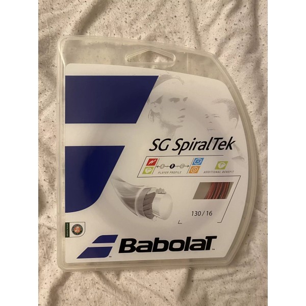 Babolat SG SpiralTek 130 / 16 Gauge Synthetic Gut Tennis