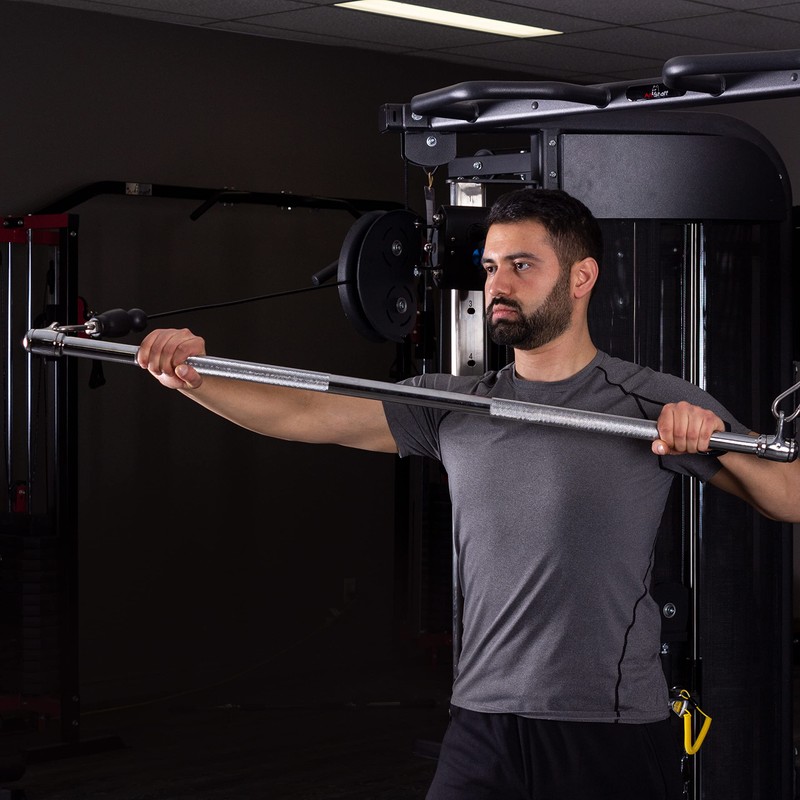 AmStaff Fitness 48" Straight Ez Curl Lat Pull Down Bar