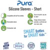 Pura Kiki Bottle Short Silicone Sleeves - Plastic-Free, Medical Grade,