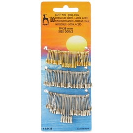 Pony Pins Safety Pack of 100 Assorted Plastic Multi-Coloured 4.1 x 4 x 25 cm