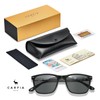 CARFIA Rectangle Polarized Sunglasses for Men UV400 Protection Narrow Face