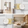 HIEMEY Passage Glass Door Knobs Interior, Round Clear Bubble Crystal
