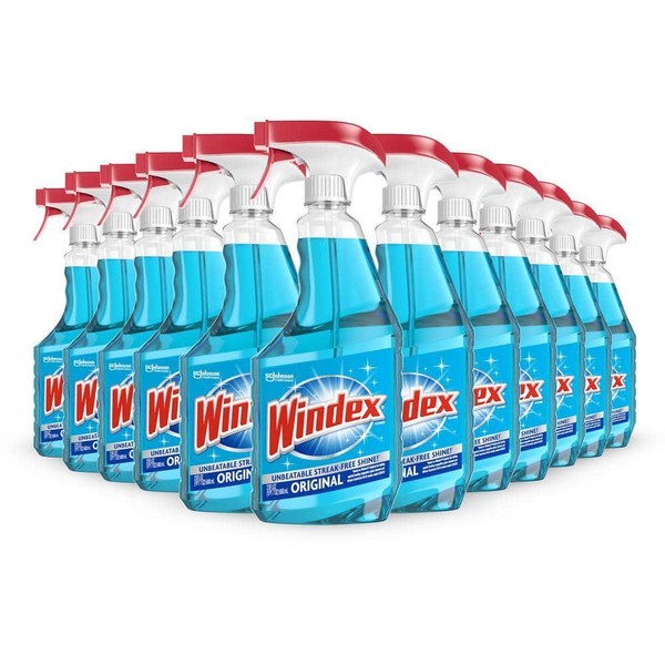 Windex Window Glass Cleaner, Original Blue, Spray Bottle, 23 fl