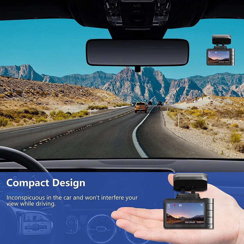 Car Dash Camera 4K 1080P 2.45in IPS Screen 170 Wide