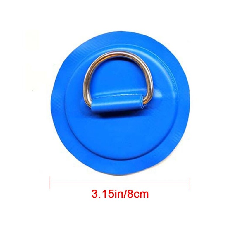 6 Pieces D Rings Patch for PVC Inflatable Boat Canoe