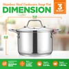 NutriChef 3-Quart Stainless Steel Soup Pot - 18/8 Food Grade