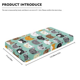 Winpema Cute Cat Fitted Crib Sheet Cat Face Baby Crib Sheet Fit Standard Crib and Toddler Mattress,Crib Mattress Sheets for Boys Girls 28"x52"