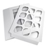 White Cupcake Boxes Holds 12 - Pack of 5 Durable