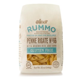 Rummo Gluten Free Penne Rigate N.66 - Gluten Free Pasta, Made with Corn & Rice, Penne Pasta Noodles, Pasta from Italy - 12 Ounce (Pack of 3)
