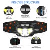 LHKNL Headlamp Flashlight, Lumen Ultra-Light Bright LED Rechargeable Headlight