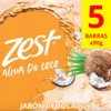 ZEST Jabón en Barra Agua de Coco y Agave, 5pack