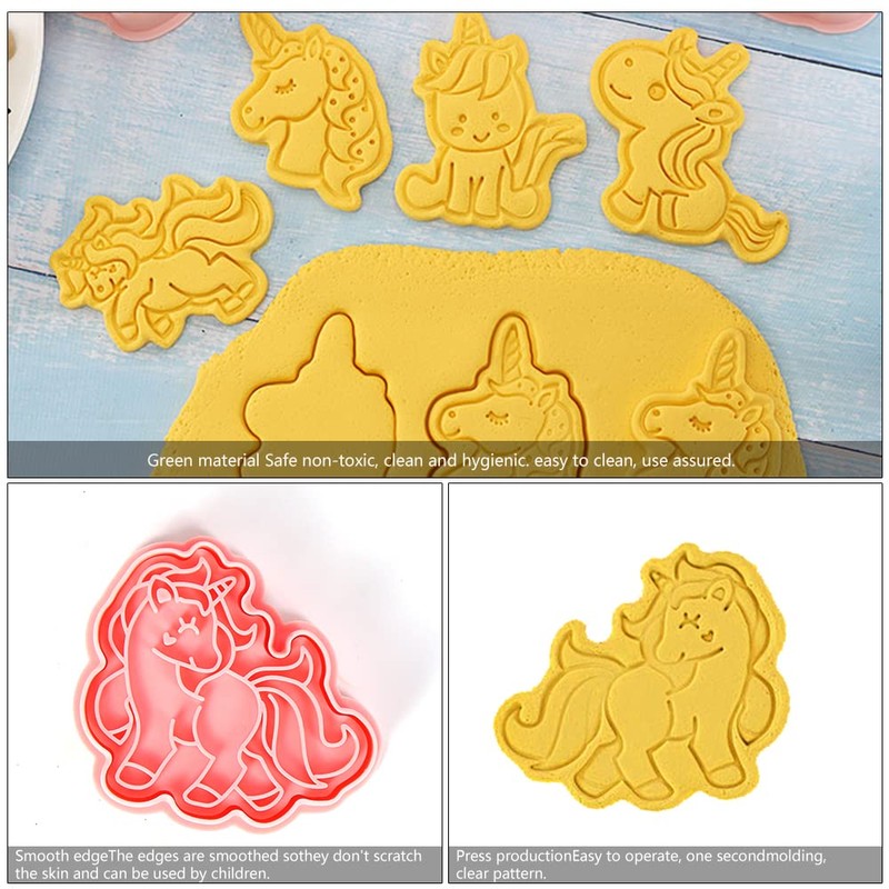 Unicorn Cookie Cutter Set, 8 Pieces Children's Cookie Cutters, Animals,